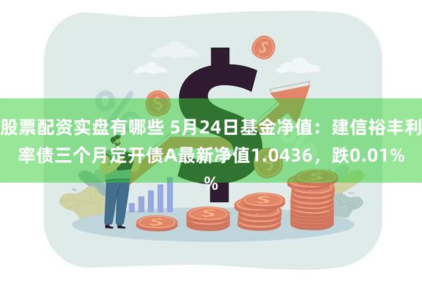 股票配资实盘有哪些 5月24日基金净值：建信裕丰利率债三个月定开债A最新净值1.0436，跌0.01%